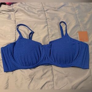 Shade & Shore Cobalt Blue Bikini Top - New with Tags